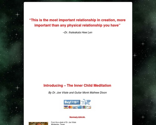 Dr. Joe Vitale’s Inner Child Meditation